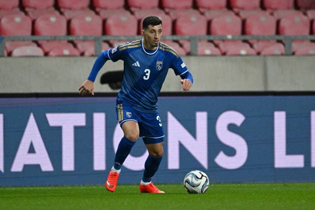 IPA89189668 - Milot Avdyli (Kosovo) during the Nations League, Matchday 3, League B Group B3, between Israel and Kosovo on October 1, 2026, at Nagyerdei Stadium in Debrecen, Hungary  Copyright: xVincenzoxOrlando IPAxSportx xx IPA89189668