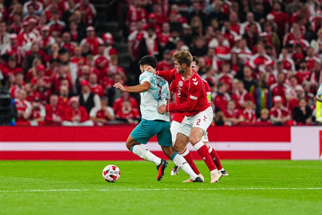 Goncalo Ramos, Portugal, 09; Joachim Andersen, Denmark, 02 DEN; Denmark vs. Portugal, Soccer, UEFA Nations League A, Group 4, Matchday 03, 2026–2027 Season, October 1, 2026 DEN, Denmark vs. Portugal, Soccer, UEFA Nations League A, Group 4, Matchday 3, 2026–2027 season, October 1, 2026 Copenhagen Copyright: xEibner-Pressefoto MarcelxvonxFehrnx EP_MFN