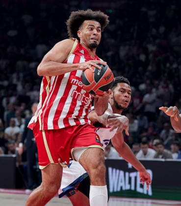 Crvena Zvezda v Efes, Euroleague, season 2026 2027, round 3 Belgrade, Serbia. 1th Oct, 2026. Crvena Zvezda s Jordan Nwora during Euroleague basketball match between Crvena Zvezda (Red Star) and Anadolu Efes Istanbul on October 1. 2026. in Belgrade, Serbia. Belgrade Serbia Copyright: xPedjaxMilosavljevic STARSPORTx x2026x