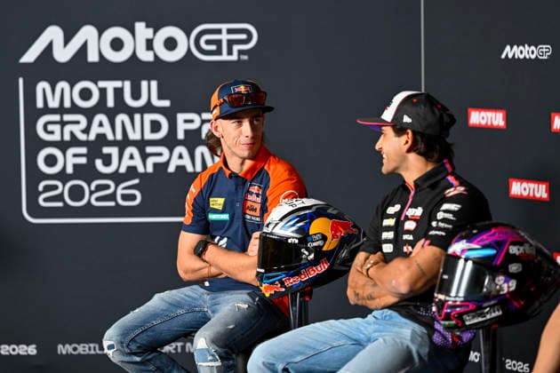 MOTO - MOTO GP - GRAND PRIX OF JAPAN 2026 ACOSTA Pedro (spa), Red Bull KTM Factory Racing, KTM RC16, portrait with MARTIN Jorge (spa), Aprilia Racing, Aprilia RS-GP26 during the 2026 MotoGP Motul Grand Prix of Japan on the Twin Ring Motegi Circuit from October 2 to 4th, At Motegi, Japan - MotegiJapan  Copyright: xGIGIxSOLDANOx