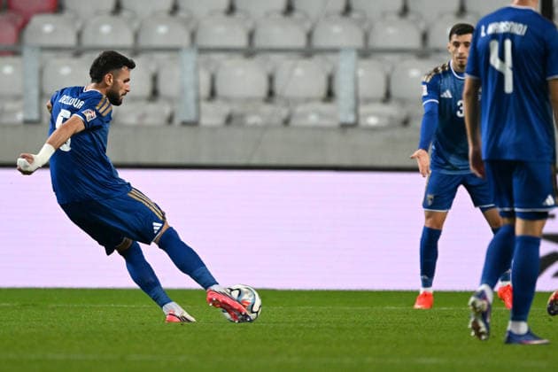 IPA89190109 - Lumbardh Dellova (Kosovo) during the Nations League, Matchday 3, League B Group B3, between Israel and Kosovo on October 1, 2026, at Nagyerdei Stadium in Debrecen, Hungary  Copyright: xVincenzoxOrlando IPAxSportx xx IPA89190109