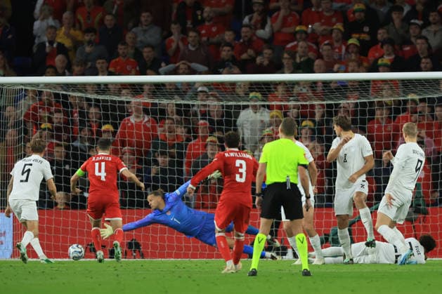Wales v Norway - UEFA Nations League 2026 27 Group A4 MD3 Neco Williams of Wales scores Wales 2nd goal during the UEFA Nations League 2026 27 group phase match between Wales and Norway at Cardiff City Stadium on October 1, 2026 in Cardiff, Wales. Cardiff Cardiff City Stadium Wales United Kingdom Copyright: xAllstarxPicturexLibraryxLtdx