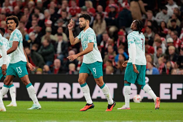 Goncalo Ramos seen during UEFA Nations League Division A game between National Teams of Denmark and Portugal (Ernest Kolodziej Ball Raw Images) Copenhagen Parken Denmark Copyright: xErnestxKolodziejx ernestkolodziej_denmark_portugal_2627_2-10