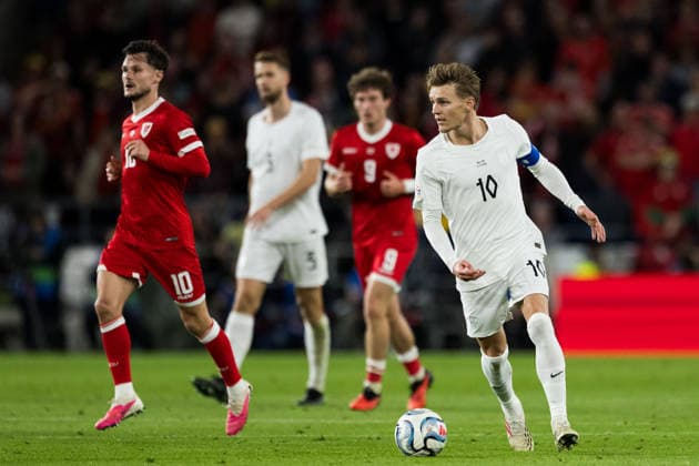 261001 Martin Ødegaard of Norway during the Nations League soccer match between Wales and Norway on October 1, 2026 in Cardiff. Photo by Vegard Grott, BILDBYRAN. Code: VG VG1015 bbeng soccer football fotball Nations League international match Norway Wales bbeng soccer football fotball Nations League international match Norway Wales  Copyright: VEGARDxGRoTT BB261001VG052