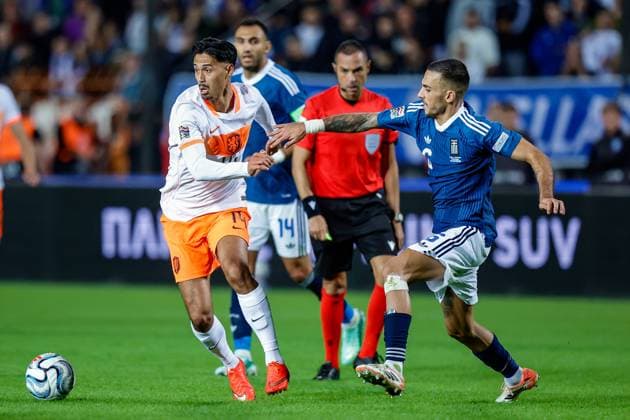 THESSALONIKI , 01-10-2026 , Toumba Stadium , season 2026 2027 , UEFA Nations League football , match between Greece and The Netherlands. picture shows Netherlands player Tijjani Reijnders Greece - Netherlands  x207790190x Copyright: