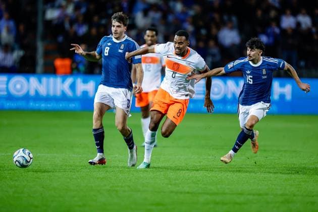 THESSALONIKI , 01-10-2026 , Toumba Stadium , season 2026 2027 , UEFA Nations League football , match between Greece and The Netherlands. picture shows Netherlands player Ryan Gravenberch Greece - Netherlands  x207790478x Copyright: