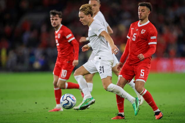 Wales v Denmark UEFA Nations League Andreas Schjelderup Of Norway during the UEFA Nations League Group D match at the Cardiff City Stadium, Cardiff 01 10 2026 UK Newspapers OUT Copyright: xGeraintxNicholasx FIL-24019-0048