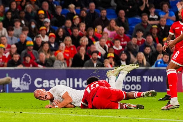Soccer, Nations League: Wales vs. Norway, Nations League in Cardiff, Wales 20261001 Norway’s Leo Skiri Ostigard celebrates during the international soccer match between Wales and Norway in the Nations League at Cardiff City Stadium. Photo: Lise Aserud, NTB, Cardiff, Wales. EDITORIAL USE ONLY. RESTRICTED USE FOR BETTING COMPANIES.  Copyright: xLisexAserudxx xNTBx