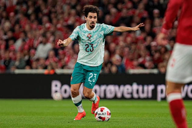 Vitinha seen during UEFA Nations League Division A game between National Teams of Denmark and Portugal (Ernest Kolodziej Ball Raw Images) Copenhagen Parken Denmark Copyright: xErnestxKolodziejx ernestkolodziej_denmark_portugal_2627_3-21