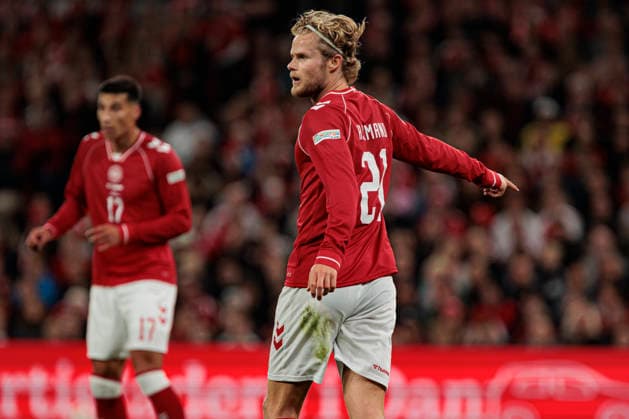 Morten Hjulmand seen during UEFA Nations League Division A game between National Teams of Denmark and Portugal (Ernest Kolodziej Ball Raw Images) Copenhagen Parken Denmark Copyright: xErnestxKolodziejx ernestkolodziej_denmark_portugal_2627_3-22
