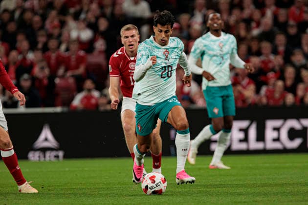 Joao Cancelo seen during UEFA Nations League Division A game between National Teams of Denmark and Portugal (Ernest Kolodziej Ball Raw Images) Copenhagen Parken Denmark Copyright: xErnestxKolodziejx ernestkolodziej_denmark_portugal_2627_3-25