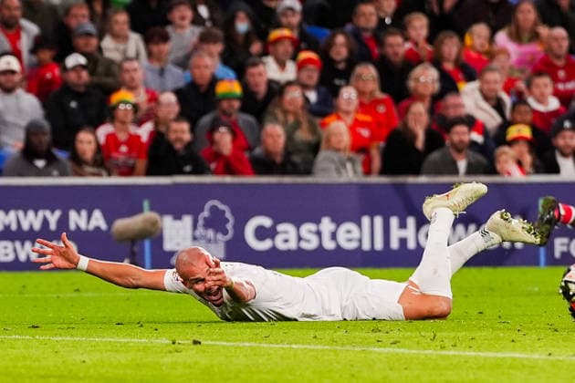 Soccer, Nations League: Wales vs. Norway, Nations League in Cardiff, Wales 20261001 Norway’s Leo Skiri Ostigard protests after being fouled during the international soccer match between Wales and Norway in the Nations League at Cardiff City Stadium. Photo: Lise Aserud, NTB, Cardiff, Wales. EDITORIAL USE ONLY. RESTRICTED USE FOR BETTING COMPANIES.  Copyright: xLisexAserudxx xNTBx