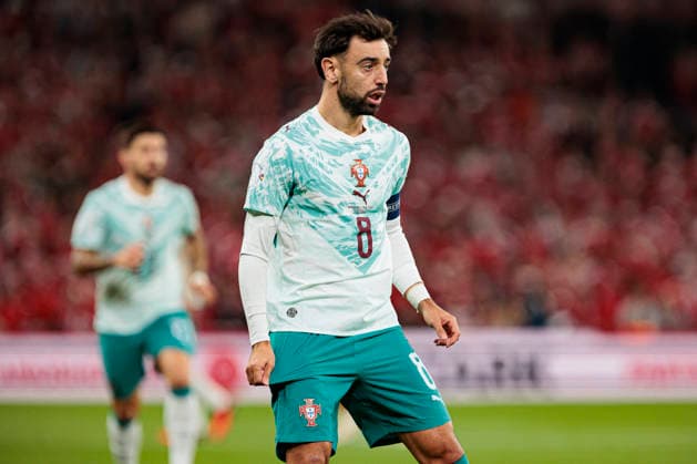 Bruno Fernandes seen during UEFA Nations League Division A game between National Teams of Denmark and Portugal (Ernest Kolodziej Ball Raw Images) Copenhagen Parken Denmark Copyright: xErnestxKolodziejx ernestkolodziej_denmark_portugal_2627_3-3