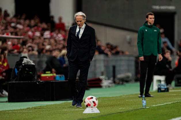 Jorge Jesus seen during UEFA Nations League Division A game between National Teams of Denmark and Portugal (Ernest Kolodziej Ball Raw Images) Copenhagen Parken Denmark Copyright: xErnestxKolodziejx ernestkolodziej_denmark_portugal_2627_3-23