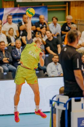 VOLLEYBALL - Coppa Pallavolo Senza Confini HARTBERG,AUSTRIA,01.OCT.26 - VOLLEYBALL - Coppa Pallavolo Senza Confini, TSV Hartberg vs Verona Volley. Image shows Anders Mol (Verona).  GEPAxpictures xRomanxKoenigshofer