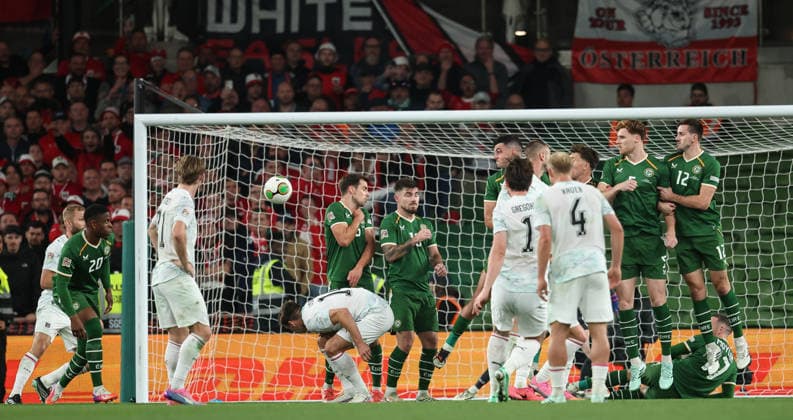 UEFA Nations League Group Stage, Aviva Stadium, Dublin 1 10 2026 Republic of Ireland vs Austria Austria s Michael Gregoritsch scores his sides second goal Michael Gregoritsch scores his sides second goal 1 10 2026  Copyright: xx NE1L6754