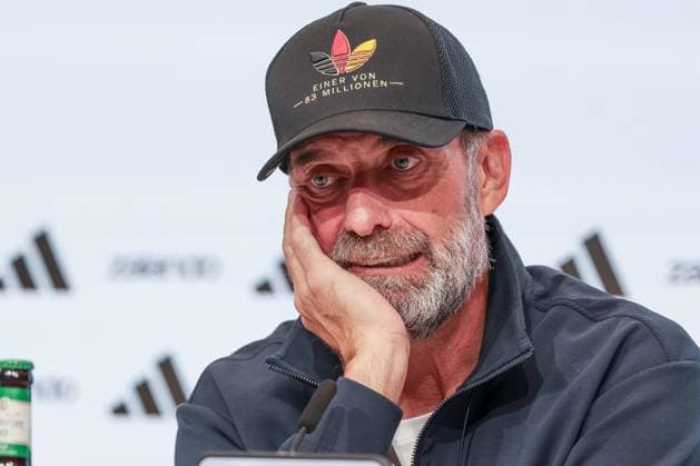 Head Coach Jürgen Klopp of Germany at the press conference following the home victory, Germany vs. Serbia, soccer, DFL, DFB, UEFA Nations League, 2026–2027 season, group stage, Group B, Matchday 3 of 6, October 1, 2026, Munich, Bavaria, Germany Copyright: xkolbert-press MartinxAgüerax