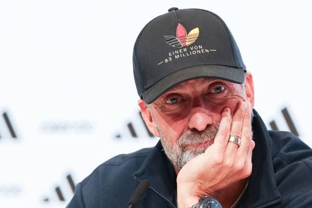 Head Coach Jürgen Klopp of Germany at the press conference following the home victory, Germany vs. Serbia, soccer, DFL, DFB, UEFA Nations League, 2026–2027 season, group stage, Group B, Matchday 3 of 6, October 1, 2026, Munich, Bavaria, Germany Copyright: xkolbert-press MartinxAgüerax