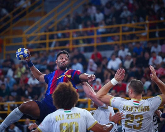 Barcelona v Veszprem - Final IHF Men Handball Club World Championship, WM, Weltmeisterschaft 2026 Timothey N™Guessan 19 during the final match between Barcelona vs Veszprem in the IHF Men s Handball Club World Championship - Egypt 2026 at New Administrative Capital Hall Cairo Cairo Egypt Copyright: xMohamedxTageldinx