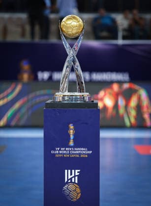 Barcelona v Veszprem - Final IHF Men Handball Club World Championship, WM, Weltmeisterschaft 2026 The Trophy of the IHF Men s Handball Club World Championship - Egypt 2026 at New Administrative Capital Hall Cairo Cairo Egypt Copyright: xMohamedxTageldinx