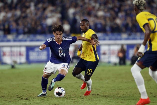 Kaishu Sano (JPN), John YEBOAH (ECU), OCTOBER 1, 2026 Soccer : KIRIN Cup 2026 match between Japan 0-0 (PK 5-4) Ecuador at International Stadium Yokohama, Kanagawa, Japan. Noxthirdxpartyxsales  aflo_352419134 ATSUSHIxTOKUMARUx