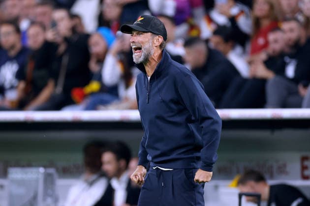 KLOPP, Jürgen, Head Coach of Team Germany, UEFA Nations League, 2026–2027 Season, Germany vs. Serbia, 2–0, October 1, 2026, Munich. DFL regulations prohibit any use of photographs as image sequences and or QUASI VIDEO Copyright: xLacixPerenyix