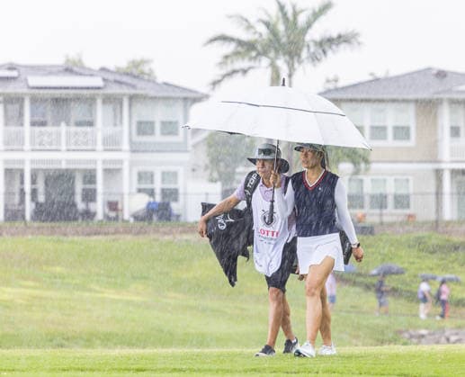 October 1, 2026, Honolulu, Hawaii, USA: BRITTANY FAN walks the 6th fairway to her ball at the 2026 Lotte Championship at Hoakalei Country Club, Ewa Beach, Hawaii, USA. Even though Hurricane Nolo had already passed Hawaii, its outer bands dropped bouts of heavy rain during Round 1. Honolulu USA - ZUMAm310 20261001_zsp_m310_004 Copyright: xElliotxMilesx