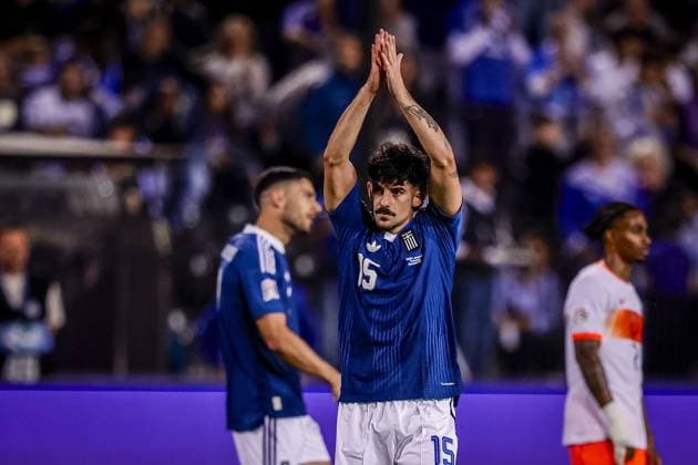 THESSALONIKI , 01-10-2026 , Toumba Stadium , season 2026 2027 , UEFA Nations League football , match between Greece and The Netherlands. picture shows Greece player Thanasis Androutsos Greece - Netherlands  x207801568x Copyright: