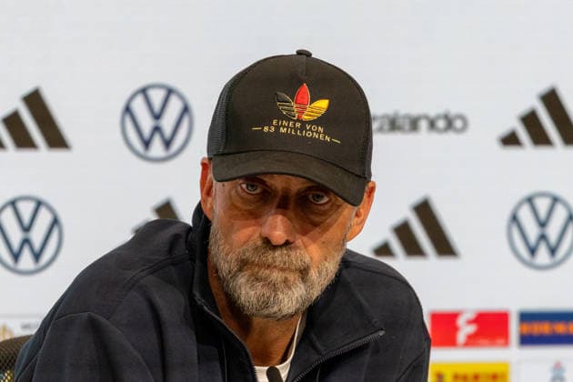 Soccer: UEFA Nations League 2026–2027, Matchday 3: Germany vs. Serbia at the Allianz Arena in Munich. Jürgen Klopp, Germany’s national team coach, at the post-match press conference following the Germany vs. Serbia game. Copyright: xMichellexLukax