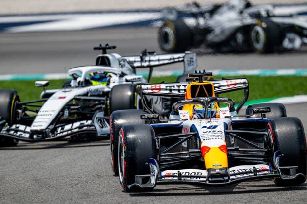 2nd October 2026; Sepang IC, Kuala Lumpur, Malaysia; Formula 1, Bahrain Grand Prix, Free Practice Day; Arvid Lindblad (41) of Great Britain and Visa Cash App Racing Bulls Formula One Team keeps Cadillac Formula 1 Team at bay DavidxAsh