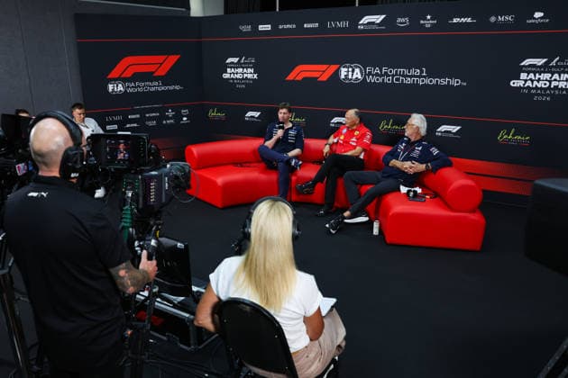 F1 - BAHRAIN GRAND PRIX IN MALAYSIA 2026 press conference, PK, Pressekonferenz BROOKES Rachel, VOWLES James, Team Principal of Williams F1 Team, VASSEUR Frà dà ric (fra), Team Principal & General Manager of the Scuderia Ferrari, BRIATORE Flavio (ita), Alpine F1 Team Executive Advisor, portrait during the 2026 Formula 1 Bahrain Grand Prix in Malaysia, 16th round of the 2026 Formula One World Championship, WM, Weltmeisterschaft from October 2 to 4, 2026 on the Sepang International Circuit, in Sepang, Malaysia - SepangMalaysia Copyright: xANTONINxVINCENTx