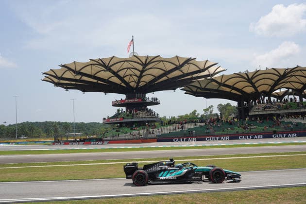 October 2, 2026, Sepang International Circuit, Kuala Lumpur, 2026 Formula 1 Gulf Air Bahrain Grand Prix, George Russell (GBR), Mercedes AMG Petronas Formula One Team. Photo by Hasan Bratic, DeFodi Images
