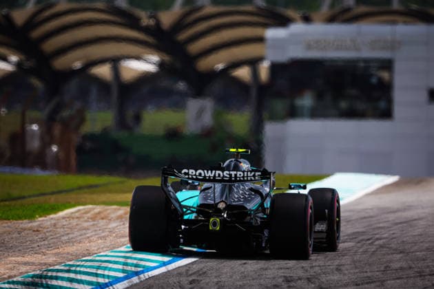 F1 - BAHRAIN GRAND PRIX IN MALAYSIA 2026 12 KIMI ANTONELLI Andrea (ita), Mercedes AMG F1 Team W17, action during the 2026 Formula 1 Bahrain Grand Prix in Malaysia, 16th round of the 2026 Formula One World Championship, WM, Weltmeisterschaft from October 2 to 4, 2026 on the Sepang International Circuit, in Sepang, Malaysia - SepangMalaysia  Copyright: xANTONINxVINCENTx