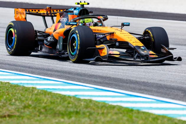 RECORD DATE NOT STATED 2nd October 2026; Sepang IC, Kuala Lumpur, Malaysia; Formula 1, Bahrain Grand Prix, Free Practice Day; Lando Norris (1) of Great Britain and McLaren Mastercard F1 Team during free practice 1 at the Bahrain Grand Prix StephenxBlackberry