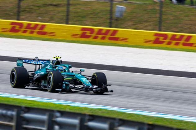 RECORD DATE NOT STATED 2nd October 2026; Sepang IC, Kuala Lumpur, Malaysia; Formula 1, Bahrain Grand Prix, Free Practice Day; Fernando Alonso (14) of Spain and Aston Martin Aramco Formula One Team during free practice 1 at the Bahrain Grand Prix StephenxBlackberry