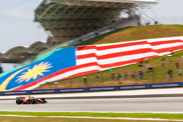 RECORD DATE NOT STATED 2nd October 2026; Sepang IC, Kuala Lumpur, Malaysia; Formula 1, Bahrain Grand Prix, Free Practice Day; Lewis Hamilton (44) of Great Britain and Scuderia Ferrari HP during free practice 1 at the Bahrain Grand Prix StephenxBlackberry