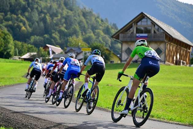 UEC 2026 Road European Championships Ljubljana 02 10 2026 SENCUR, SLOVENIA - OCTOBER 02 : De schepper Lore (BEL), Galof Pija (SLO) during the Women U23 cycling road race at the 2026 UEC Road European Championships. An UCI Continental Championships cycling race of 88,4 km with start and finsih in Sencur on October 2, 2026 in Sencur, Slovenia, 02 10 2026 Sencur Slovenia  Copyright: xJanxDexMeuleneirx