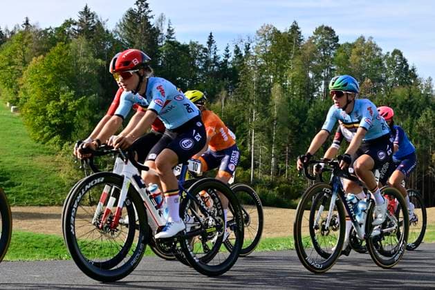 UEC 2026 Road European Championships Ljubljana 02 10 2026 SENCUR, SLOVENIA - OCTOBER 02 : Moors Fleur (BEL), Siegers Emma (BEL) during the Women U23 cycling road race at the 2026 UEC Road European Championships. An UCI Continental Championships cycling race of 88,4 km with start and finsih in Sencur on October 2, 2026 in Sencur, Slovenia, 02 10 2026 Sencur Slovenia  Copyright: xJanxDexMeuleneirx