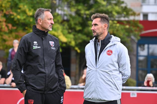 October 2, 2026 Soccer Season 2026–2027 Exhibition Match Friendly Match Preseason Match 1. FC Nürnberg Nuremberg FCN Club FC Ingolstadt FCI Schanzer Sports Photo Zink xwoxzix Achim Beierlorzer Coach FC Ingolstadt 04 Miroslav Miro Klose, Coach of 1 FC Nürnberg (FCN), before kickoff