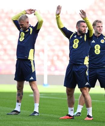 Oli McBurnie and John McGinn Scotland Team Training, International Football, Barclays Hampden, Glasgow, Scotland, UK - 02 Oct 2026Glasgow Lesser Hampden Scotland United Kingdom  Copyright: xMarkxRunnacles Shutterstockx 17180413o