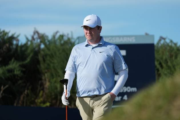 Robert MacIntyre on the 5th tee Alfred Dunhill Links Championship, Round 2, Kingsbarns, Tayside, UK, Scotland - 02 Oct 2026 United Kingdom  Copyright: xStuartxWallace Shutterstockx 17181491bl