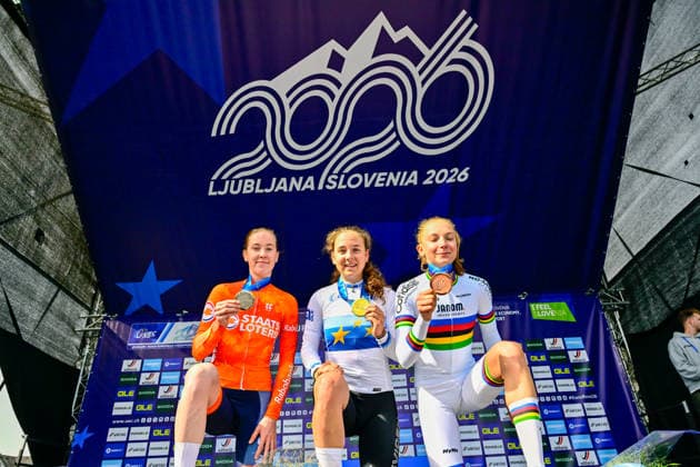 Mara Winter Wins Road Race at the 2026 UEC Road European Championships Mara Winter, Switzerland Road Race 88 km Nienke Vinke, Netherlands, Viktoria Chladoöová, Slovakia, UEC Road Cycling European Championships 2026, Official 2026 UEC Road European Championships from October 2 to 7, 2026, in Ljubljana and äencur, Slovenia