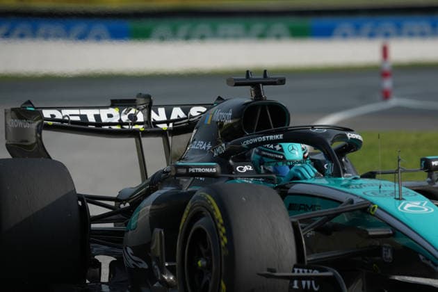 October 2, 2026, Sepang International Circuit, Kuala Lumpur, 2026 Formula 1 Gulf Air Bahrain Grand Prix, George Russell (GBR), Mercedes AMG Petronas Formula One Team. Photo by Hasan Bratic, DeFodi Images