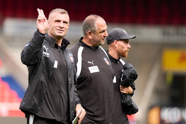 Dieter Jarosch, 1. FC Heidenheim, Assistant Coach; Frank Schmidt, 1. FC Heidenheim, Head Coach; Marc Schnatterer, 1. FC Heidenheim, Assistant Coach (GER); 1 FC Heidenheim 1846 e.V. vs. FC Würzburger Kickers, Soccer, Men s Friendly Matches, 2026–2027 Season, October 2, 2026 (GER), 1 FC Heidenheim 1846 e.V. vs. FC Würzburger Kickers, Soccer, Men’s Friendly Matches, 2026–2027 Season, October 2, 2026, Heidenheim an der Brenz Copyright: xEibner-Pressefoto GeraldxOelze-dexStoppanyx EP_ODS
