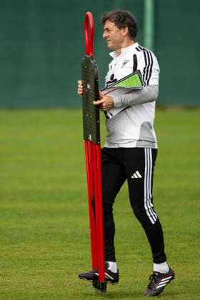 The Czech national soccer team training session during the media program prior to the UEFA Nations League match against Spain, in Prague, Czech Republic, October 2, 2026. Czech coach Santi Denia, Spanish former professional footballer. (CTKxPhoto MichalxKamaryt) CTKPhotoP2026100205087  CTKPhotoP2026100205087