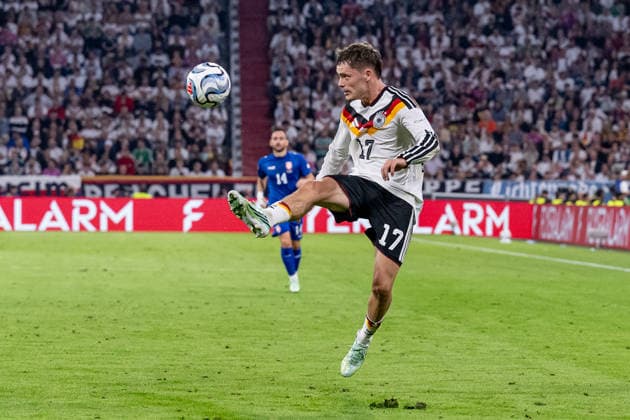 Florian Wirtz, Germany, 17 GER, Germany vs. Serbia, Soccer, UEFA Nations League, League A, Matchday 3, 2026–2027 season, October 1, 2026 DFL DFB regulations prohibit any use of photographs as image sequences and or quasi-video. Photo: HMB Media, Heike Feiner Copyright: HMBxMedia HeikexFeiner