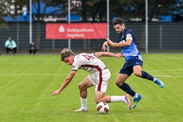 October 2, 2026, GER, Soccer, Men s, FSP, FC Augsburg vs. Hertha BSC Berlin Milo Adleff (FC Augsburg), 49, Josip Brekalo (Hertha BSC), 7 Augsburg Paul Renz Academy Bavaria Germany Copyright: xNordphotox xHafnerx