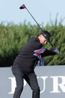 RECORD DATE NOT STATED 2nd October 2026; Kingsbarns Golf Links, St Andrews, Scotland; DP World Tour Golf, Alfred Dunhill Links Championship, Day 2; Bubba Watson of USA plays a shot from the tee on the fifth hole DavidxYoung