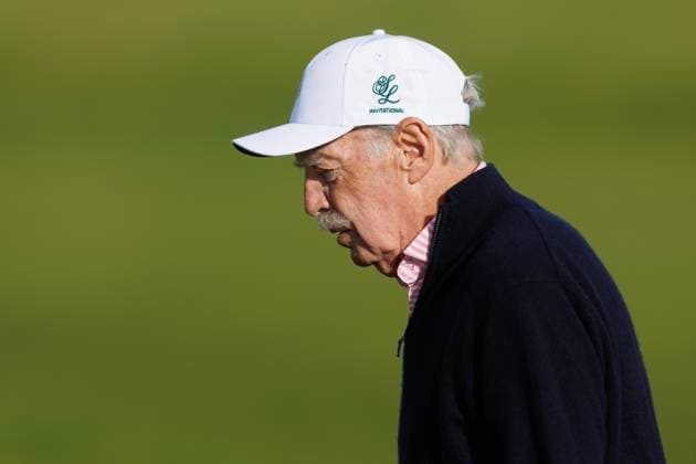 RECORD DATE NOT STATED 2nd October 2026; Kingsbarns Golf Links, St Andrews, Scotland; DP World Tour Golf, Alfred Dunhill Links Championship, Day 2; Demott Desmond, the largest individual shareholder in Celtic FC walks down the fifth hole DavidxYoung