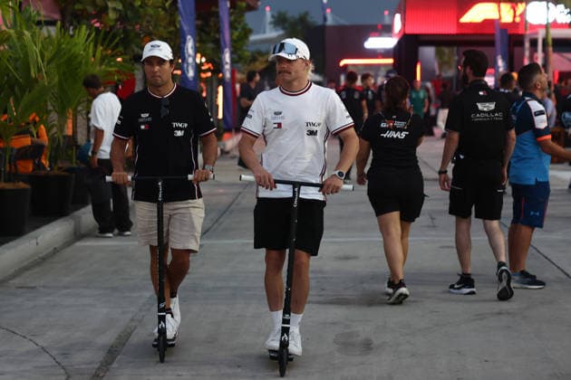F1 Bahrain Grand Prix Practice 1 And Practice 2 Sergio Perez and Valtteri Bottas of Cadillac after the second practice ahead of the Formula 1 Bahrain Grand Prix at Sepang International Circuit in Sepang, Malaysia on October 2, 2026. Sepang Malaysia  Copyright: xJakubxPorzyckix originalFilename:porzycki-f1bahrai261002_npwqR.jpg